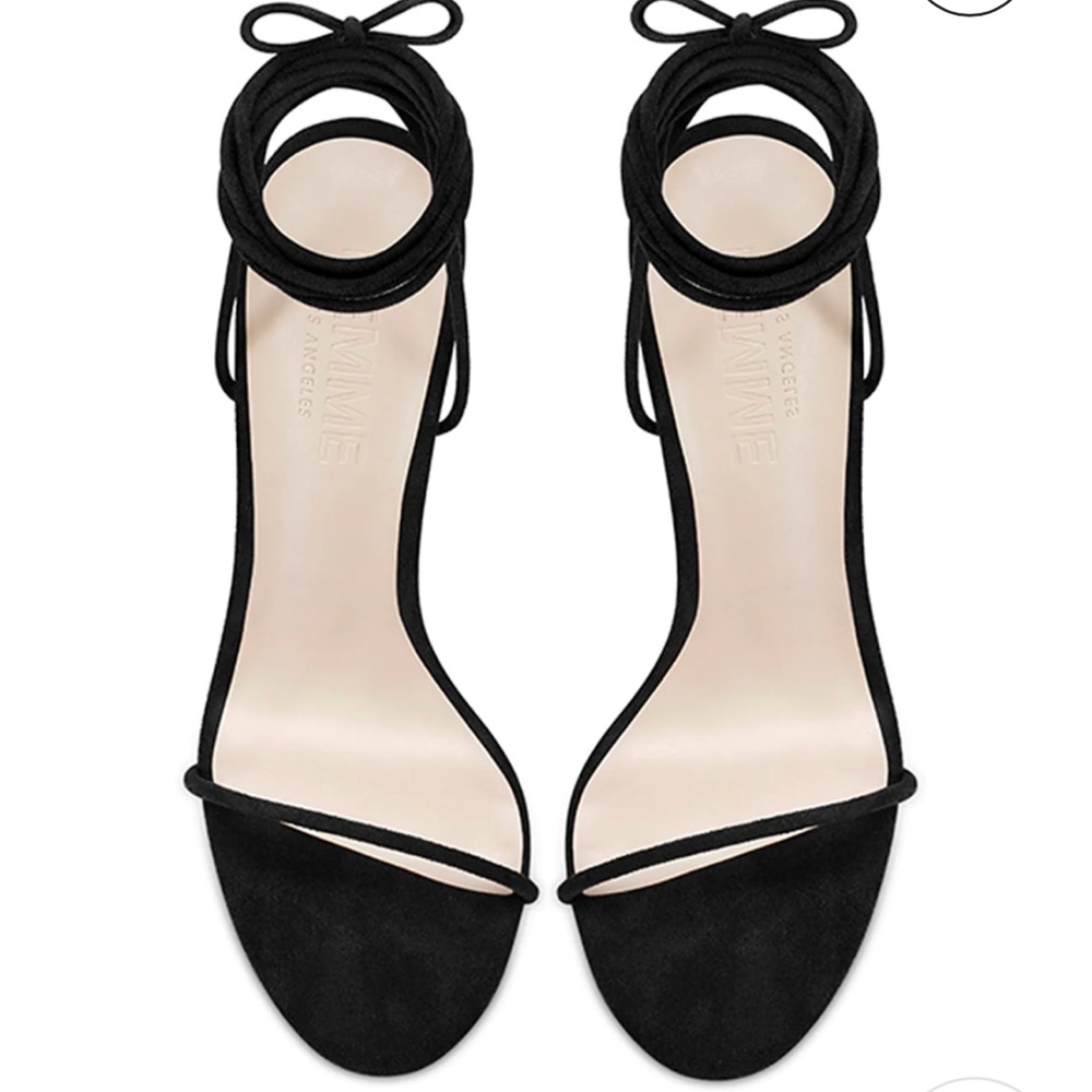 FEMME LA barely there lace up heels